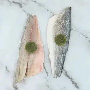 Sea Bass Portions with Bayleaf Butter (2 x 115g - 155g) - The Cornish Fishmonger