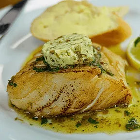 Hake Portions with Lemon and Caper Butter (2 x 135g - 155g) - The Cornish Fishmonger