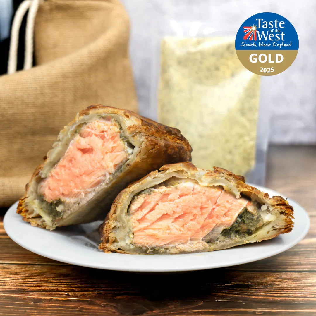 Salmon and Wild Prawn En Croute