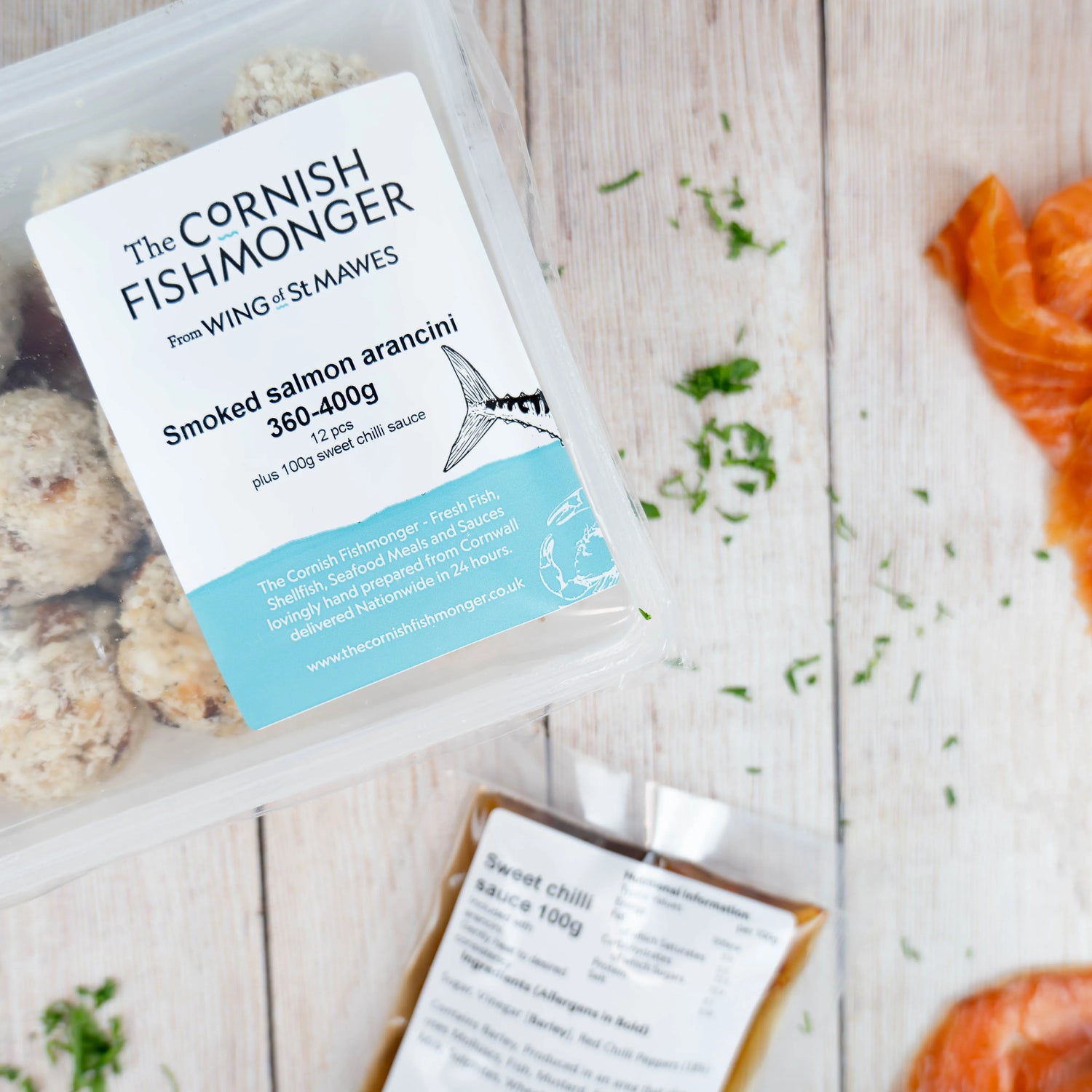 Smoked Salmon Arancini - 12pcs - The Cornish Fishmonger