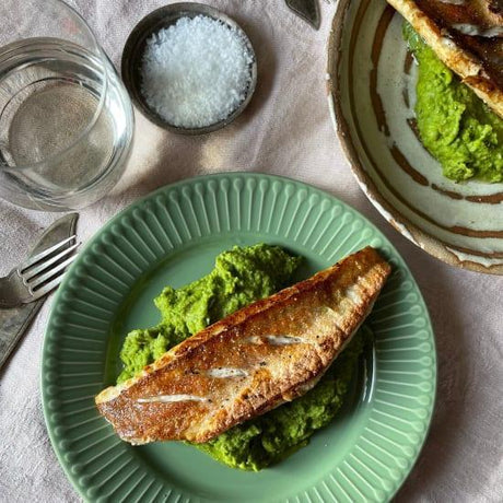 Gurnard with Pea and Pancetta Puree - The Cornish Fishmonger