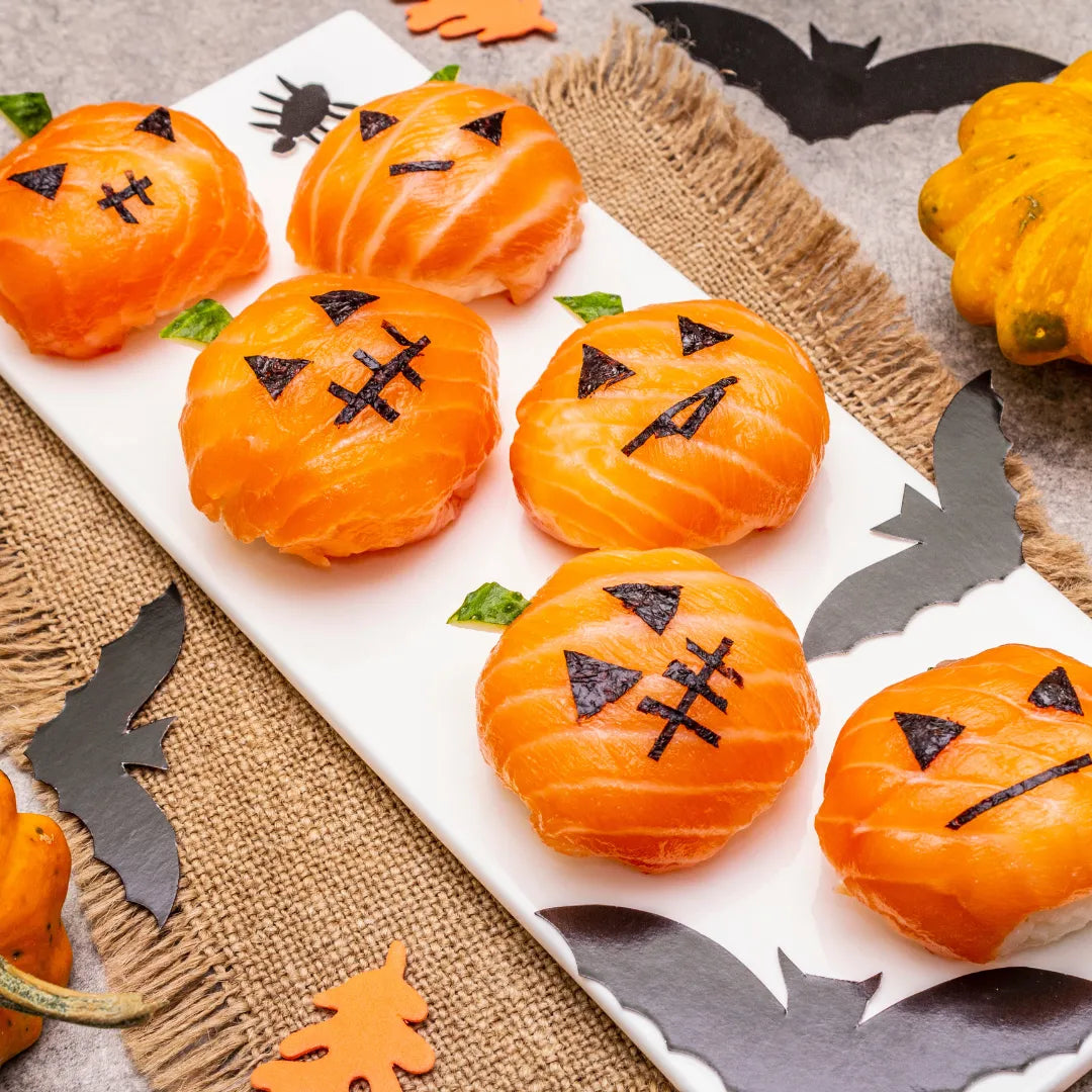 Halloween Smoked Salmon Sushi - The Cornish Fishmonger