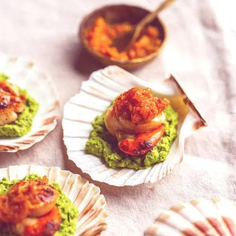 SCALLOPS WITH CHORIZO JAM - The Cornish Fishmonger