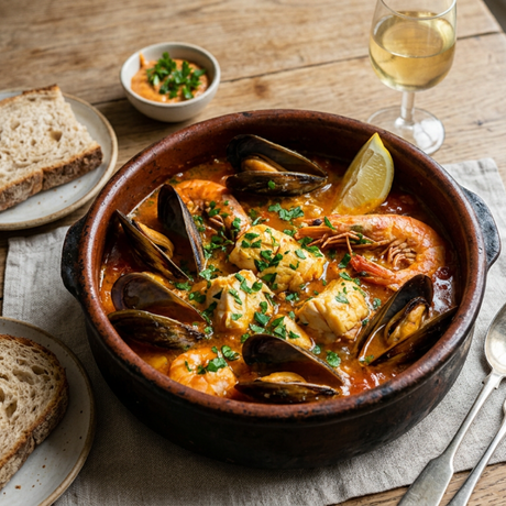 Spanish Style Fish Stew with Hake