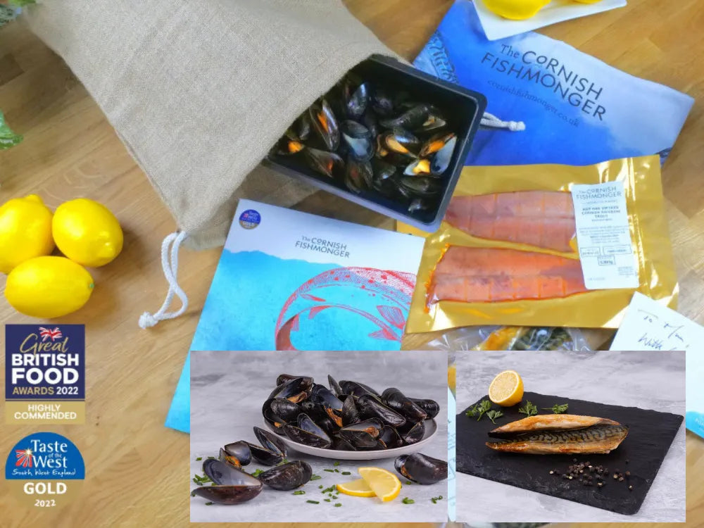 cornish fish boxes newlyn Original or Vintage: Gift Box & #CANQUET Add-Ons CornishCanningCo Locally sourced, Cornish seafood at
