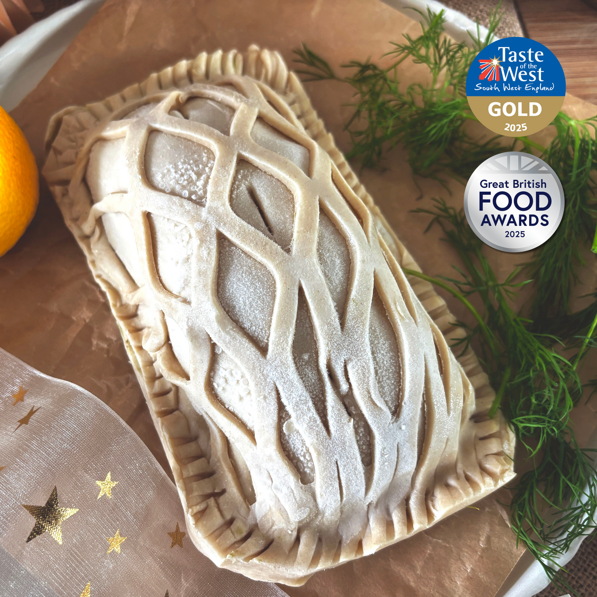 Salmon and Wild Prawn En Croute