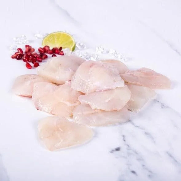 Cod Fishmonger Cod Cheeks Cod Cheeks With Sauteed Pea Greens, Wasabi Vinaigrette, And
