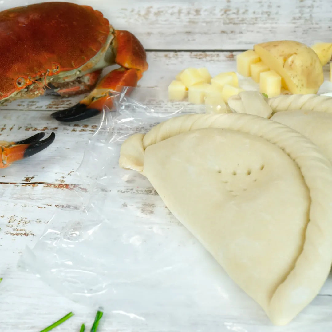 Thai Crab Pasty - 2 large pasties per pack - The Cornish Fishmonger