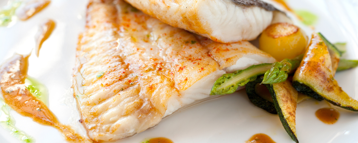 Prepared brill with vegetables from The Cornish Fishmonger