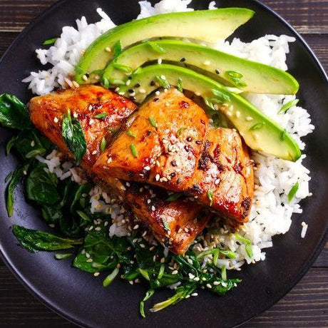 Honey roasted salmon