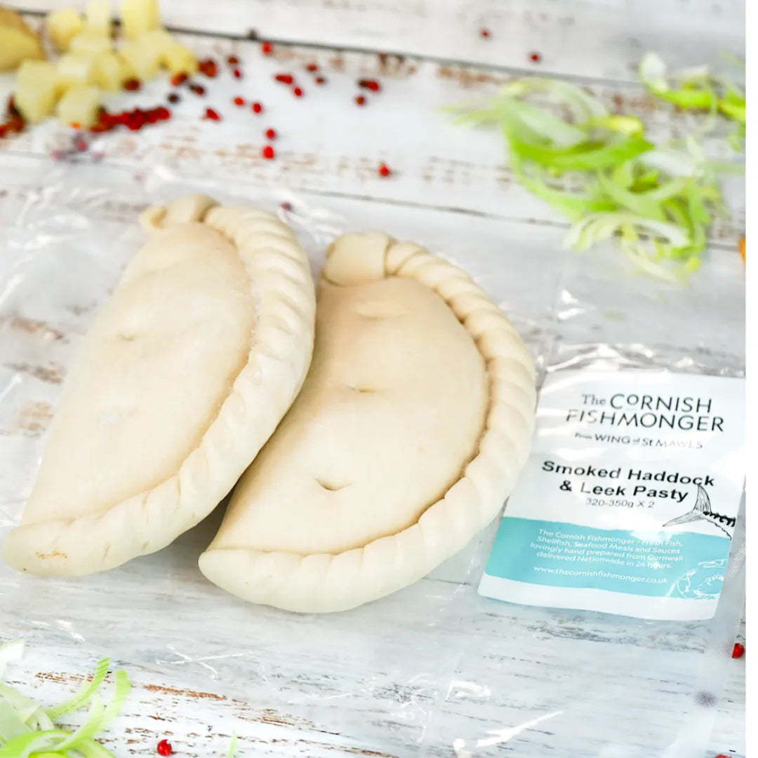 Smoked Haddock and Leek Pasty - 2 large pasties per pack - The Cornish Fishmonger