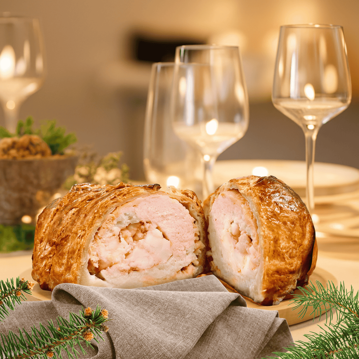 Lobster Wellington with Saffron & Parmesan Sauce (Serves 2)