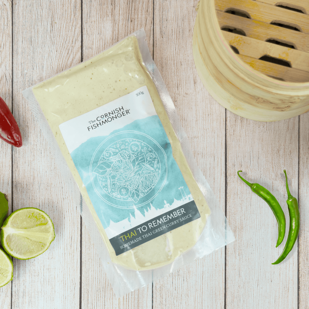 THE CORNISH FISHMONGER'S HOMEMADE THAI GREEN CURRY SAUCE - 300G- SERVES 2 - Fish For Thought