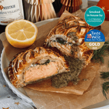 Salmon and Wild Prawn En Croute