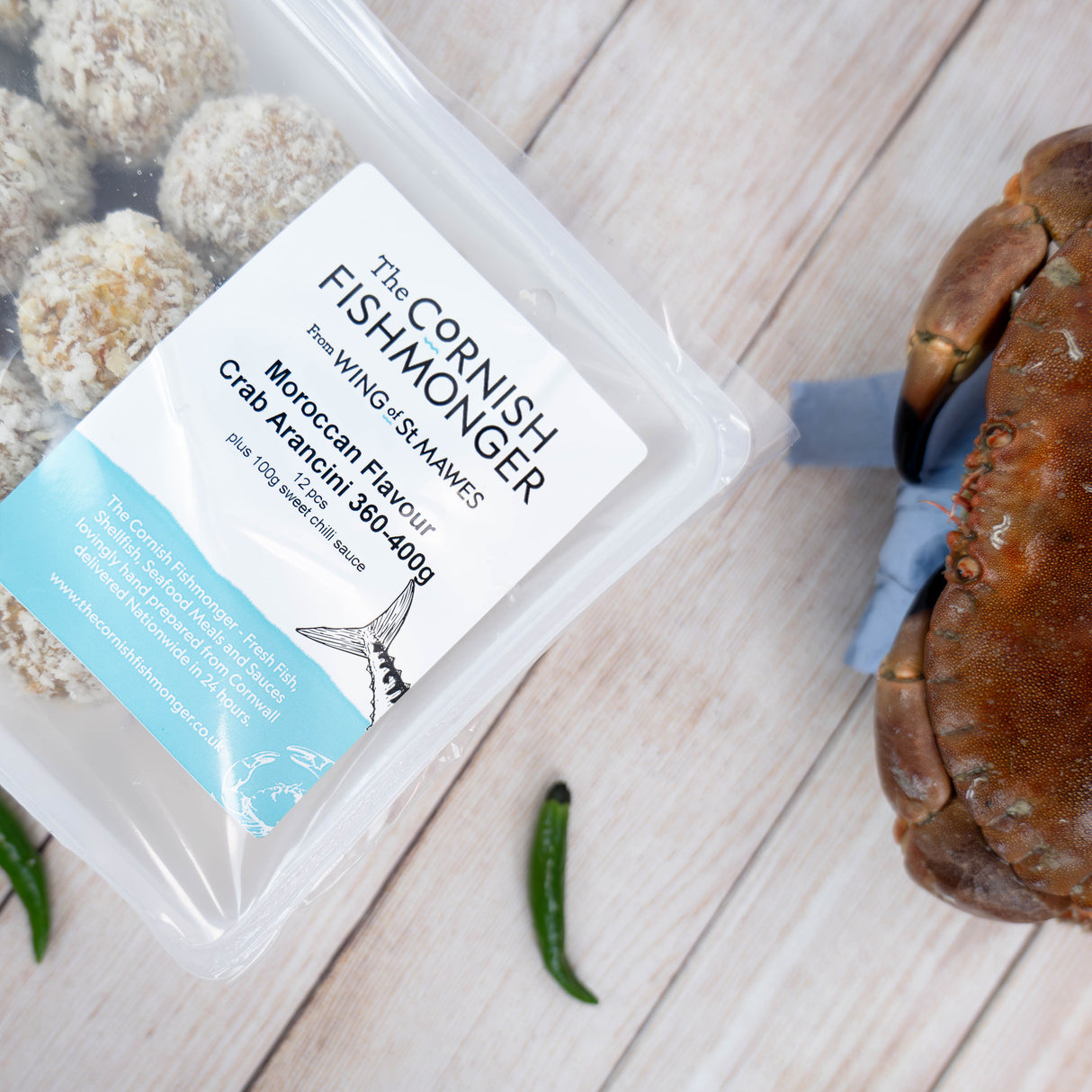 Moroccan Flavour Crab Arancini - 12pcs - The Cornish Fishmonger