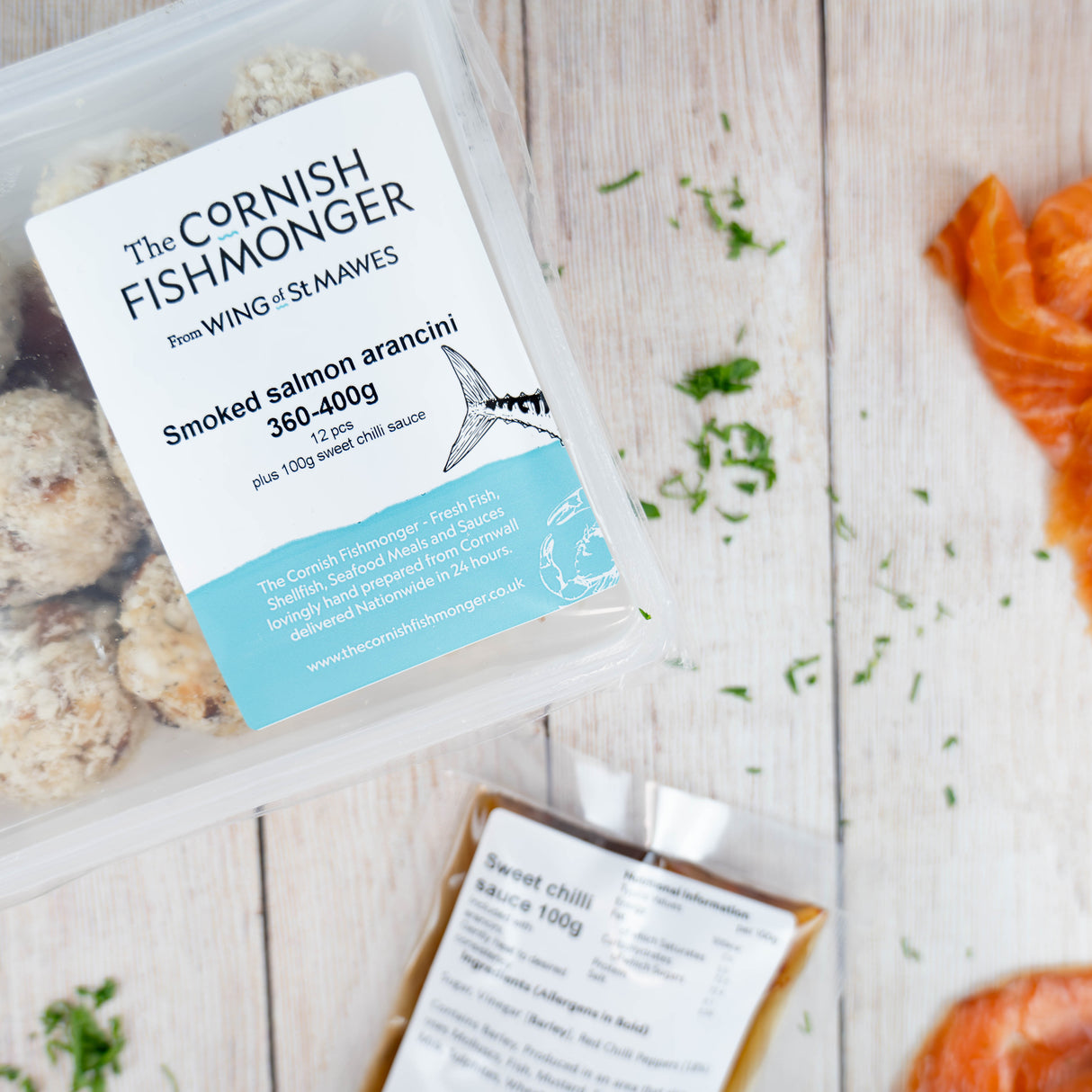 Smoked Salmon Arancini - 12pcs - The Cornish Fishmonger