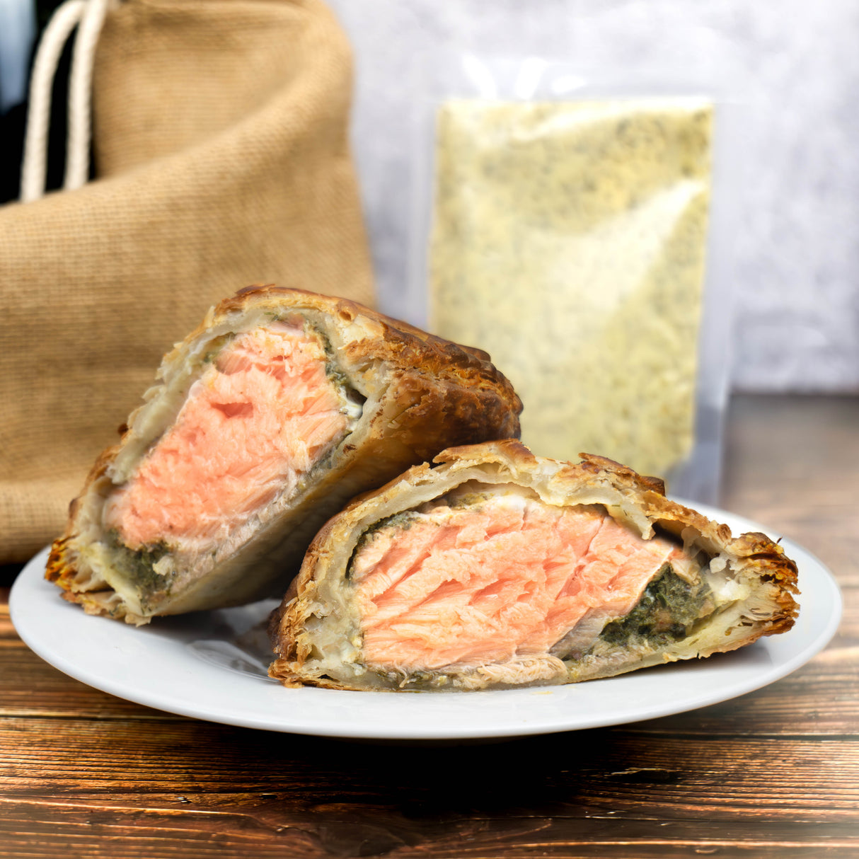 Salmon and Wild Prawn En Croute - The Cornish Fishmonger